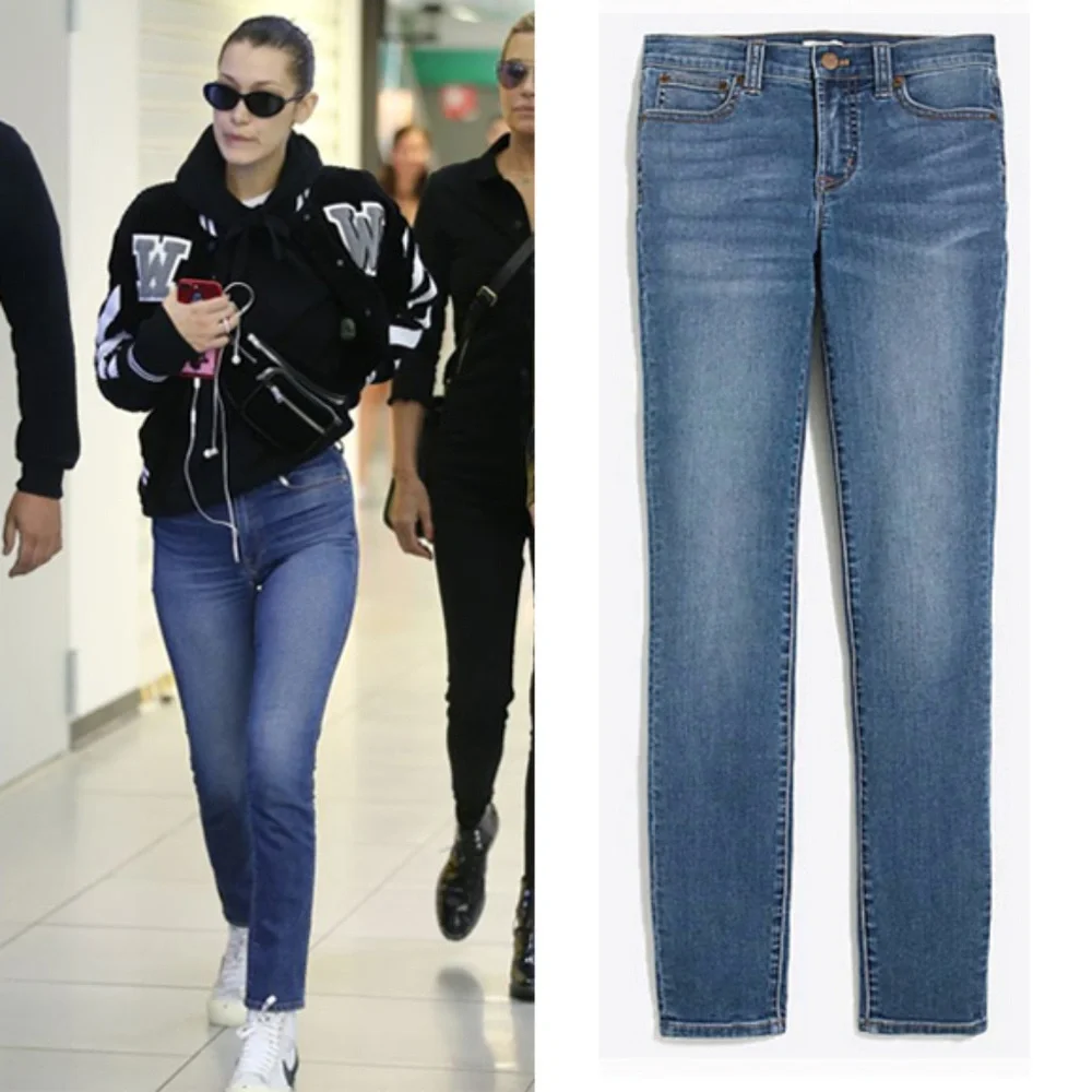 J.crew mid rise skinny ankle jeans sz 27x27 medium wash everyday casual